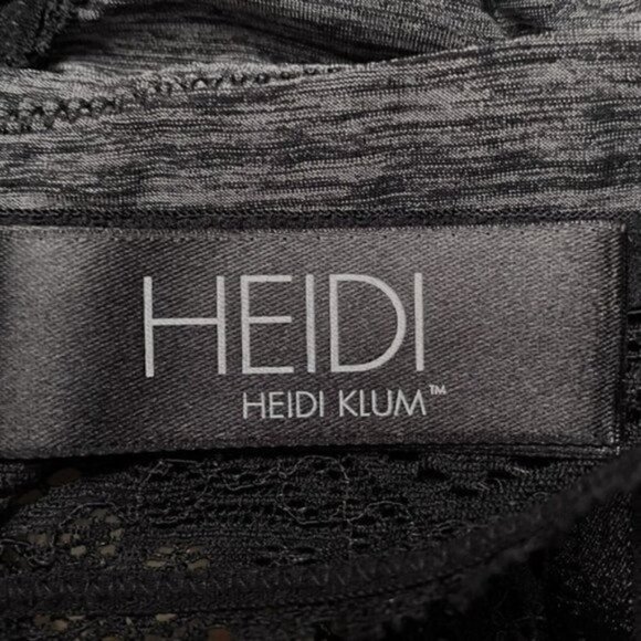 FREE Heidi by Heidi Klum Marl With Lace Soft Cup Bra Natural Lift Black Gray Med - Picture 5 of 7